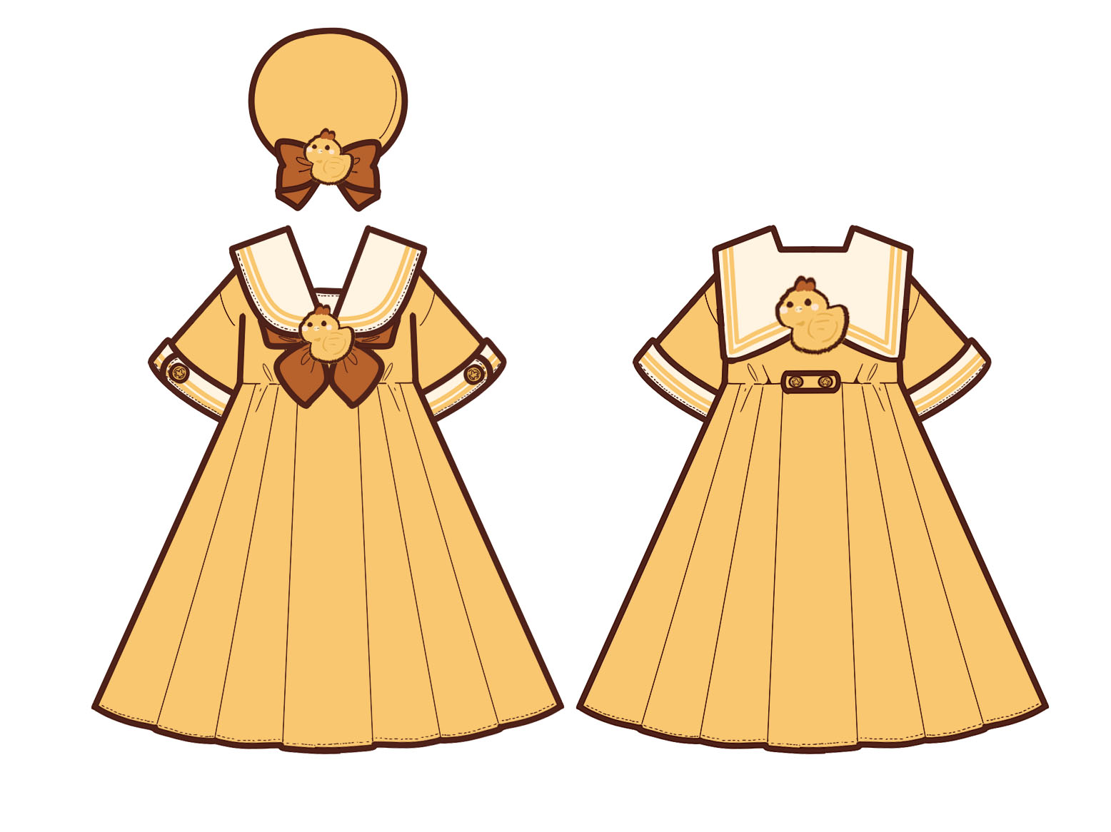 意向花笙原创jk制服盛夏连衣裙夏季软妹连衣裙