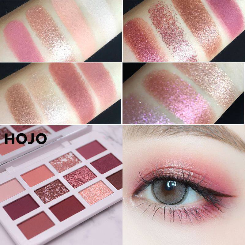 彩妆hojo眼影亮片闪粉大地珠光哑光网红初学者眼影