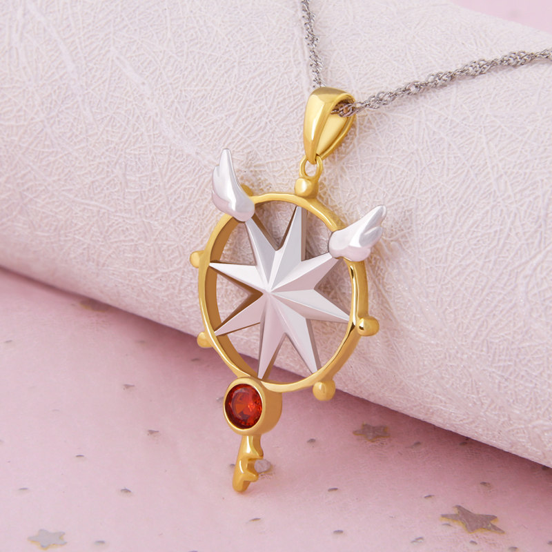 漫导士 小樱魔法棒项链 吊坠 项坠魔法美少女动漫周边首饰