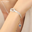 Lucky Swan Turkish Bracelet Women's Pure Silver Knitting Simple Couple's Bracelet Lucky Swan Turkish Bracelet Women's Pure Silver Knitting Simple Couple's Bracelet