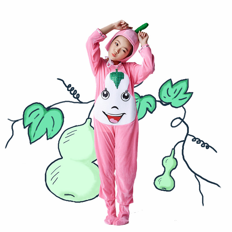儿童葫芦娃演出服卡通七彩葫芦造型舞蹈幼儿园葫芦兄弟儿童演出服