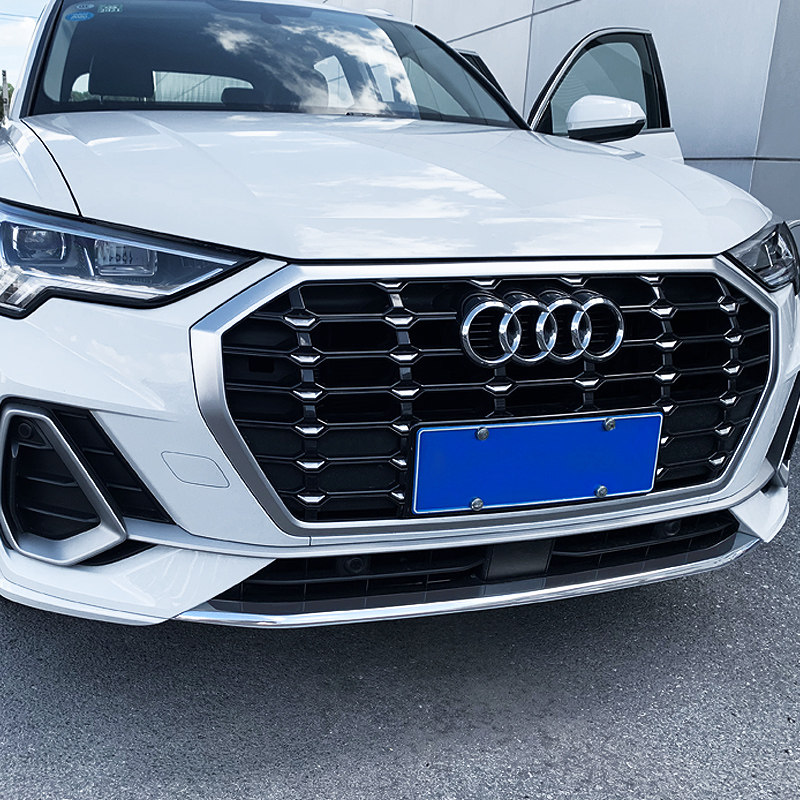 2019款奥迪q3前杠亮条前唇保险杠防刮条外饰改装专用车身雾灯装饰
