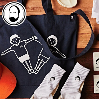 newbalancexnoritakenb联名限定小人头单肩挎包帆布包