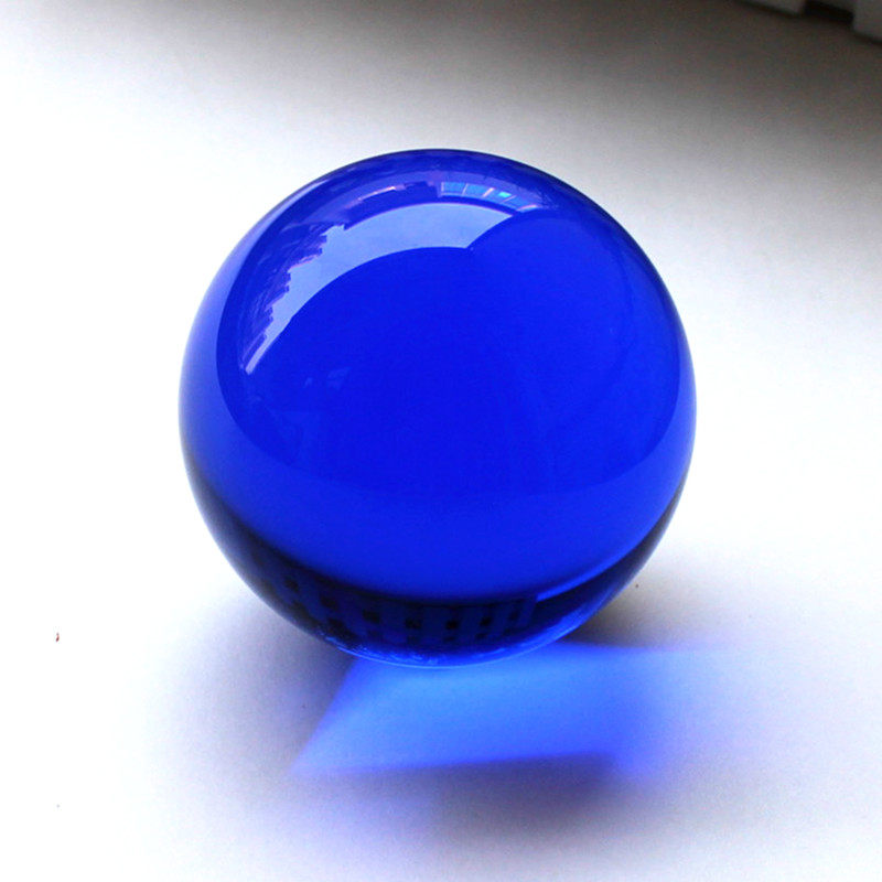 包邮水晶球14mm钴蓝玻璃珠深蓝玻璃球 彩色湖蓝色弹珠装饰1-200mm
