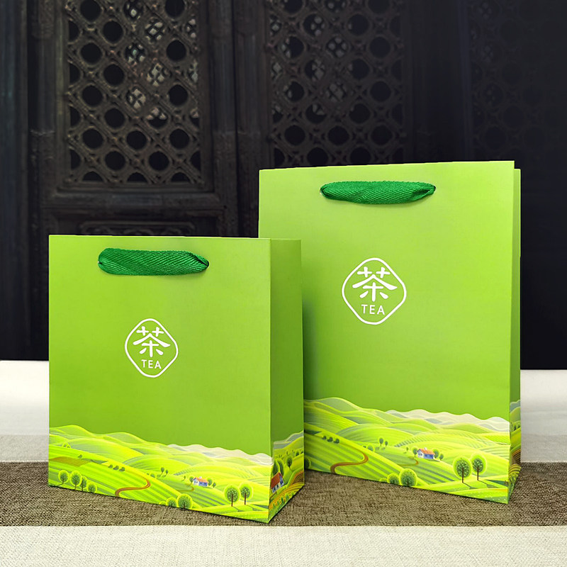 通用纸质手提袋加厚简约礼品袋清新茶叶包装袋高档礼品袋