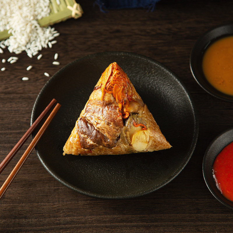 海鲜鲍鱼干贝烧肉肉粽2只新鲜真空空大粽子粽子