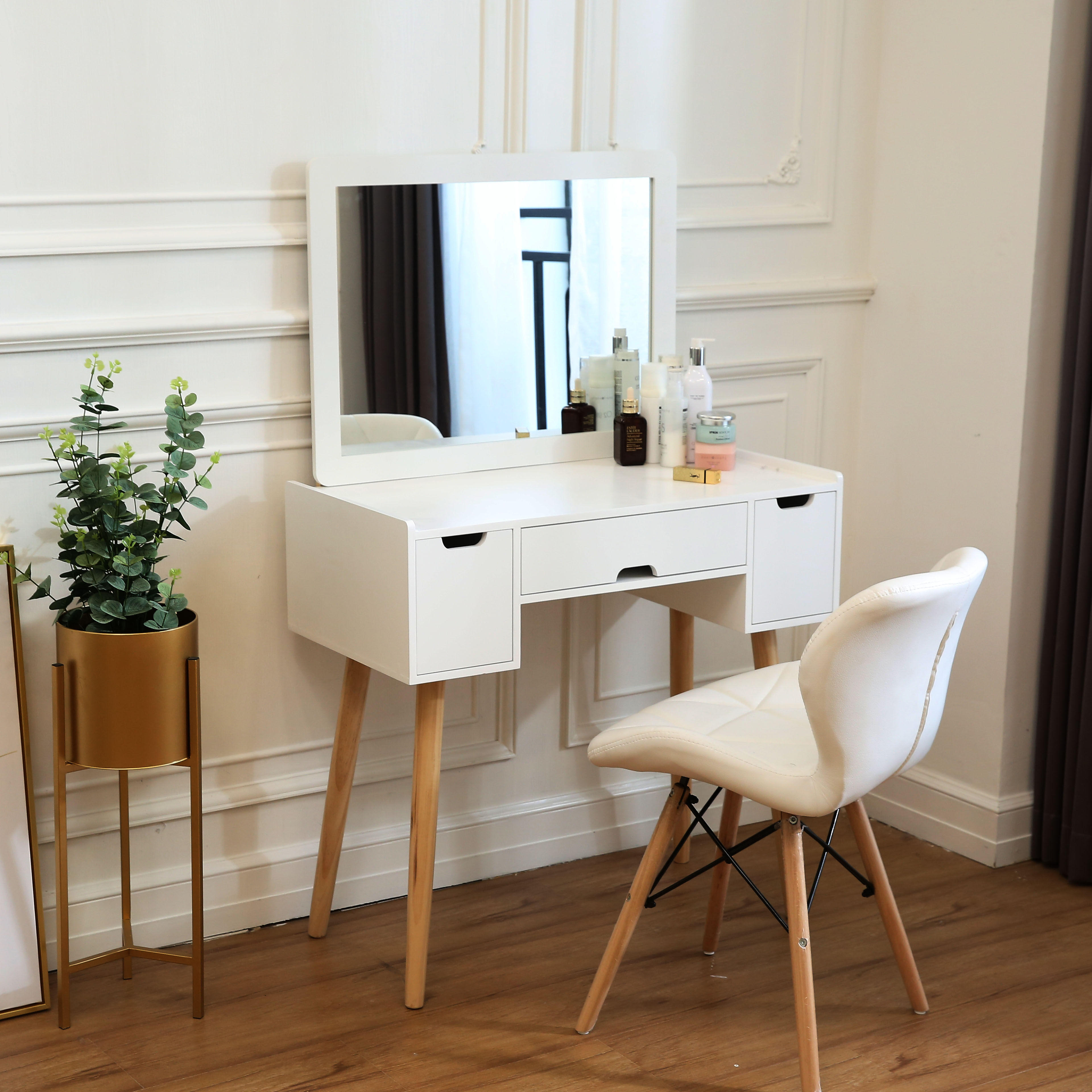 北欧式梳妆台简欧化妆台迷你化妆桌卧室小户型经济型网红ins风