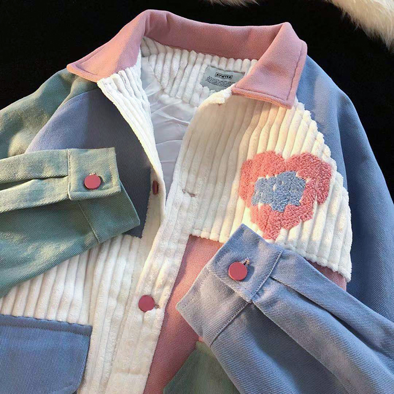 Jew4room设计感小众美式复古vintage拼接棒球服宽松男生外套秋冬