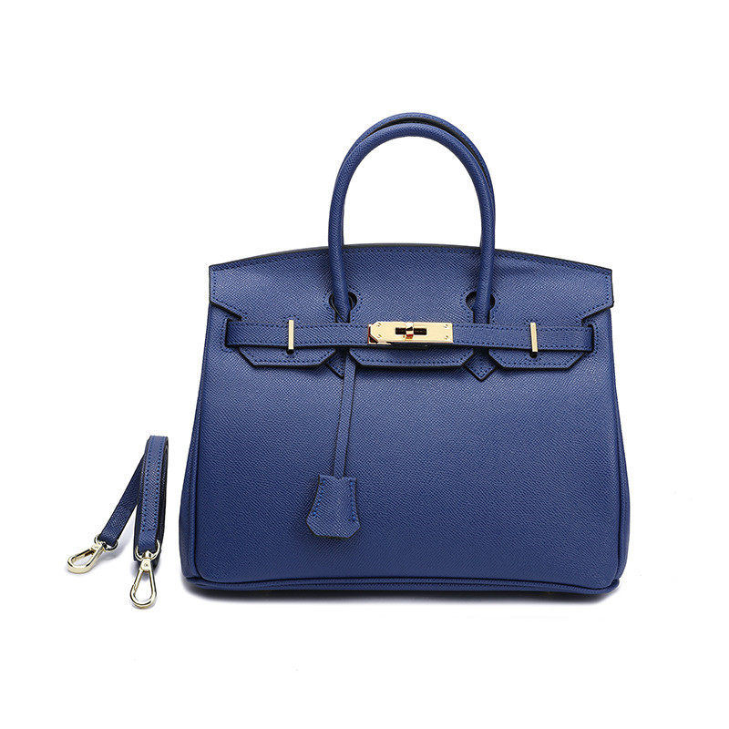 欧美时尚真皮铂金包潮手掌纹新款牛皮女包手提包单肩斜跨女士包包