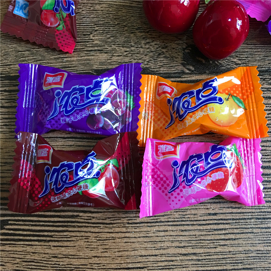 零食喜糖果雅客浓点夹心水果味硬糖500g散装一斤约105颗综合口味