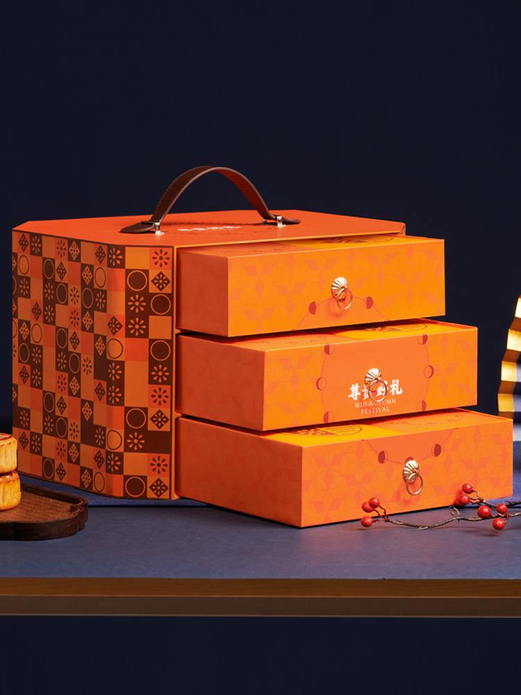 月饼中秋高档礼盒盒装广式传统五仁蛋黄多口月饼