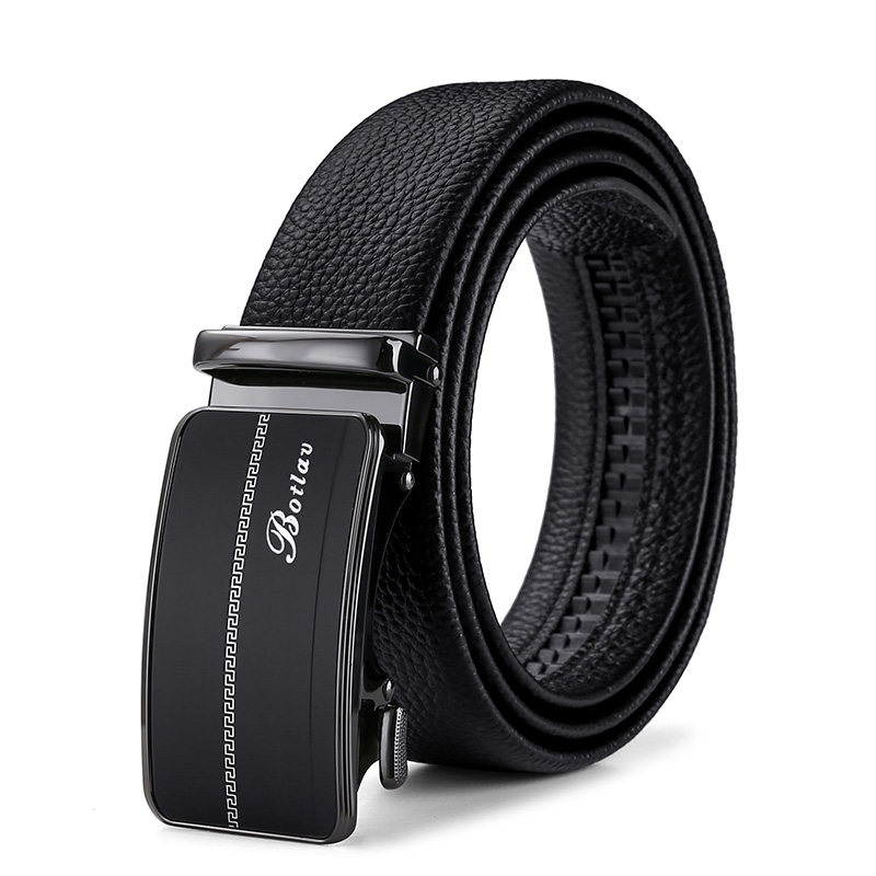 牛皮宾度皮带男士真皮自动扣青年头腰带商务腰带