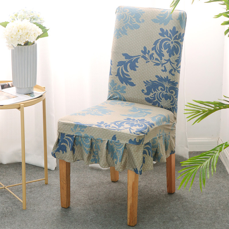 家用弹力椅套连体餐桌椅子套罩布艺餐厅凳子套座椅套通用简约现代