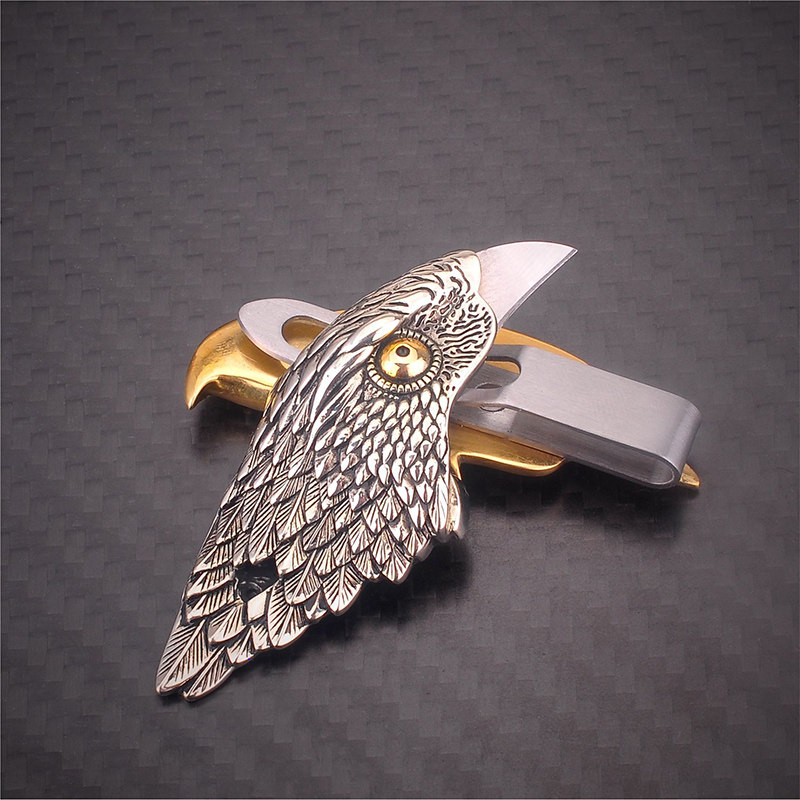 m390鹰头美工刀裁纸纸刀袖珍迷你折叠爪刀快递其他户外刀具