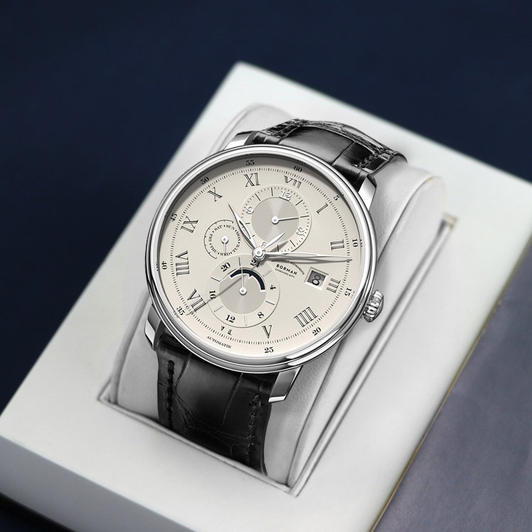柏曼官方正品手表男士机械表男全自动防水新款名牌真皮男表潮十大
