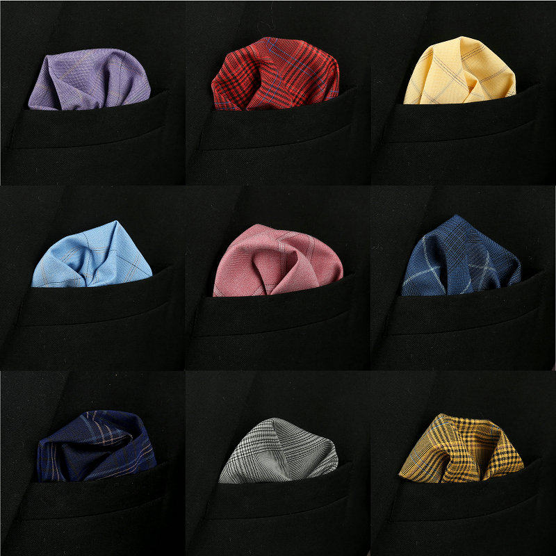 棉质男士西装口袋格子方巾正装西服胸巾丝巾口袋巾