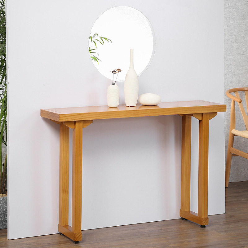 玄关新中式现代简约门厅供桌长条几条条案台条实木玄关台