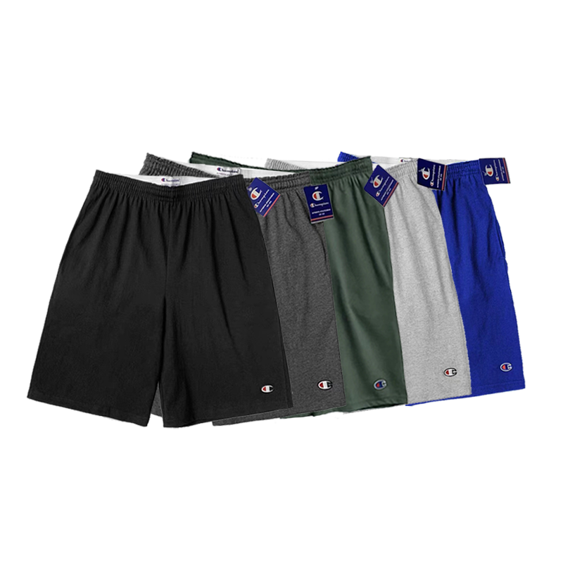 正品美版Champion冠军 基础刺绣logo棉质短裤 男女 情侣运动宽松
