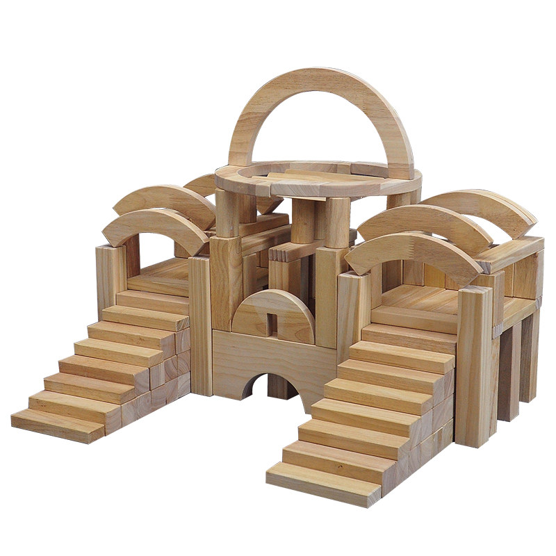 新版主题积木套装大班木质建构幼儿园教具儿童玩具建构