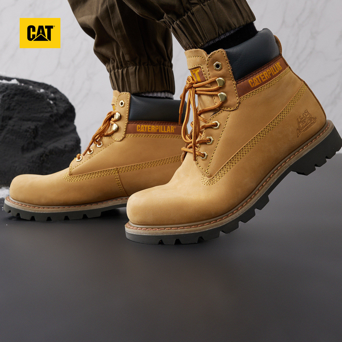 cat卡特明星经典大黄靴男户外休闲时尚百搭工装马丁靴