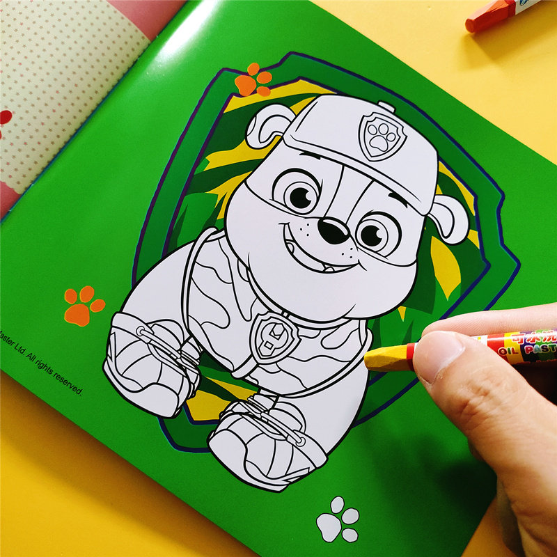 儿童画画本汪汪队立大功涂色2346岁幼儿园宝宝宝绘画册益智玩具描红本