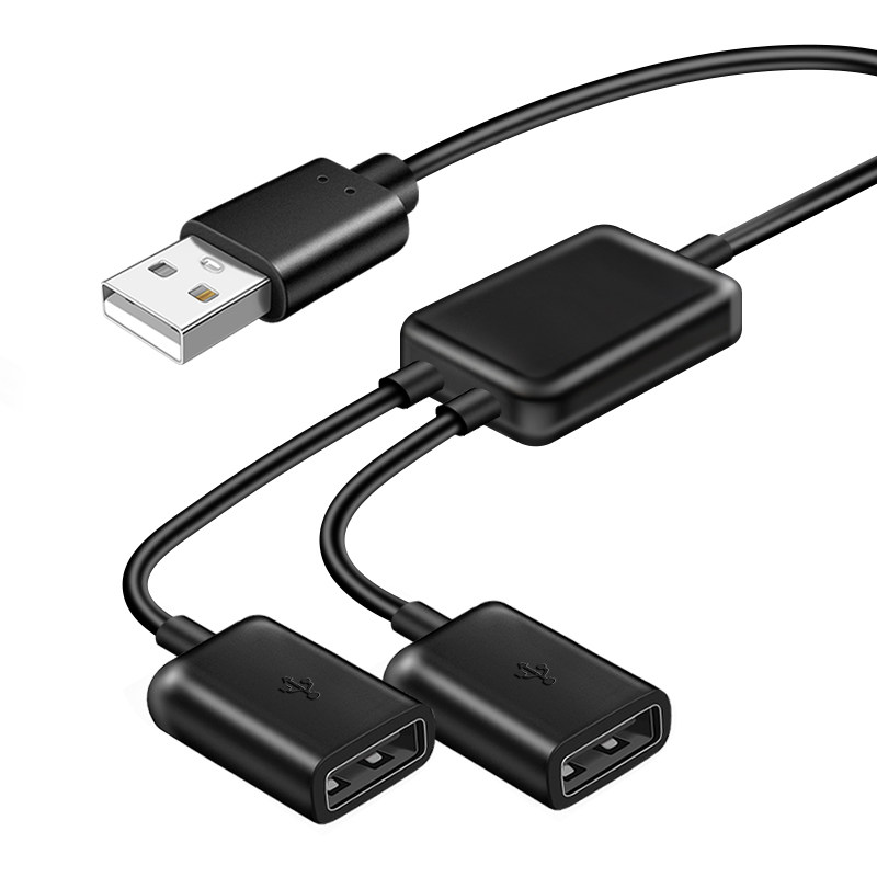 车载器双口奥迪宝马大众适用于二合一转接头手机车用数据线