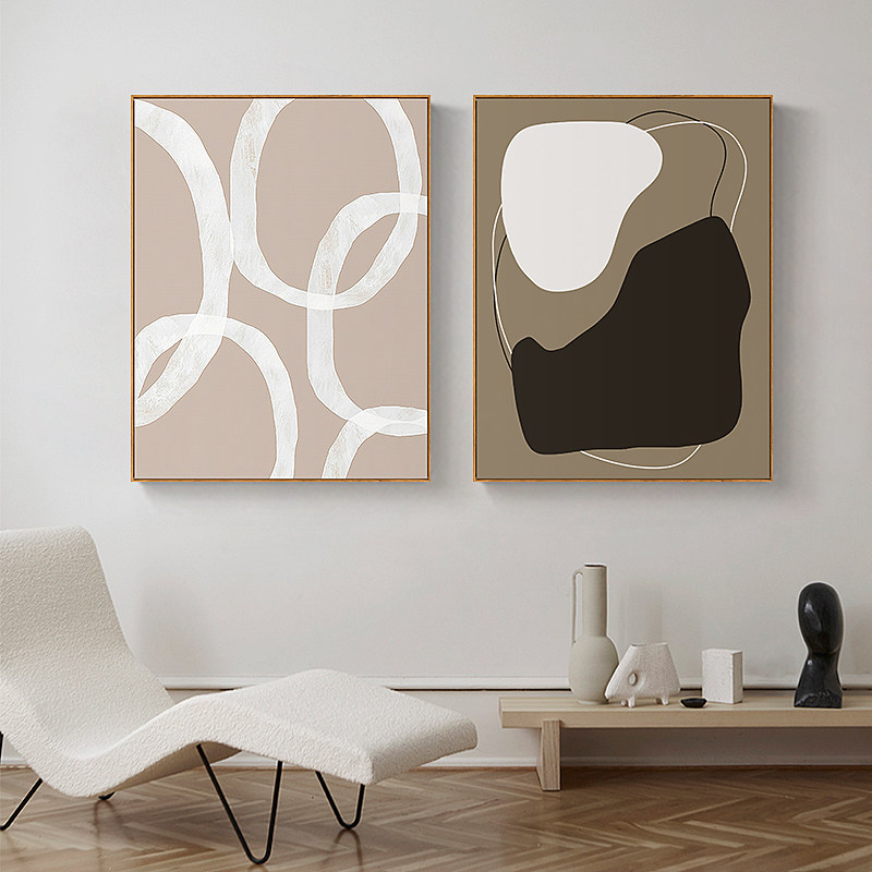 灵感北欧极简赤贫侘寂装饰画客厅墙挂画抽象艺术现代装饰画