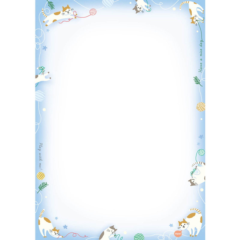 a4彩色打印纸 精美好看的书信纸 花式作文纸 带图案花边的可爱花纹