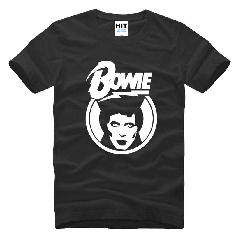 2016新款男式纪念大卫鲍威davidbowielogo华丽t恤