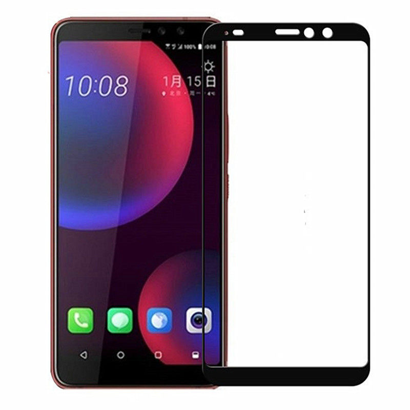 简魅htc u11eyes钢化膜保护贴膜u11eyes玻璃手机膜全屏覆盖高清