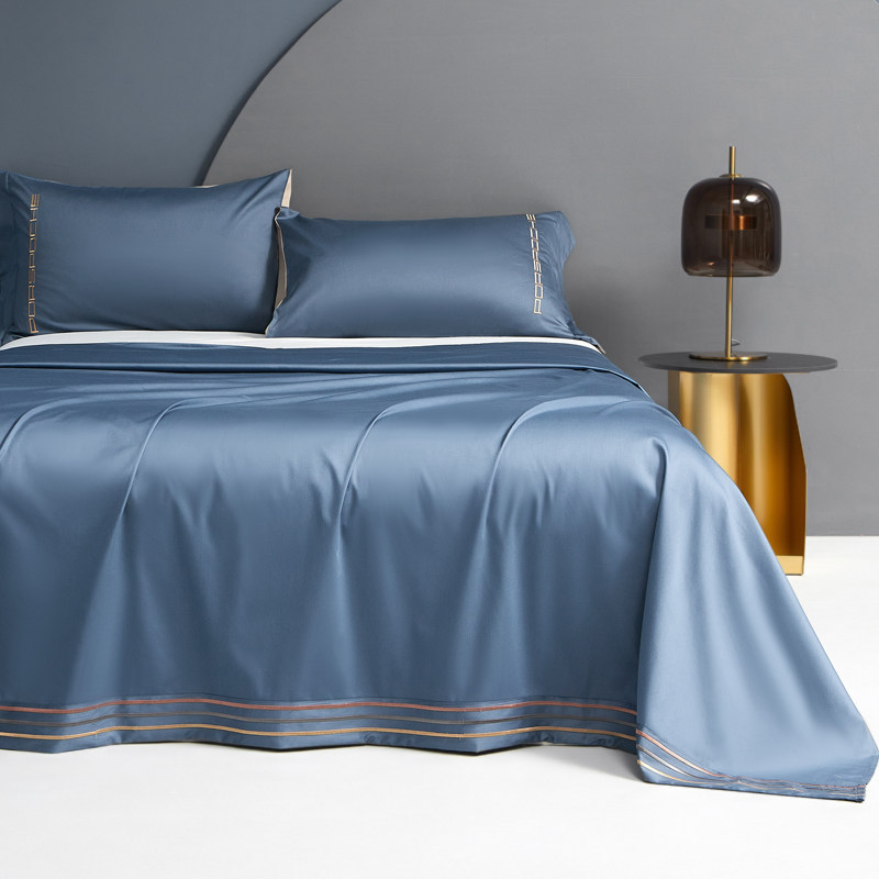 夏季纯色160支长绒高级床单单件纯棉全棉双人床单