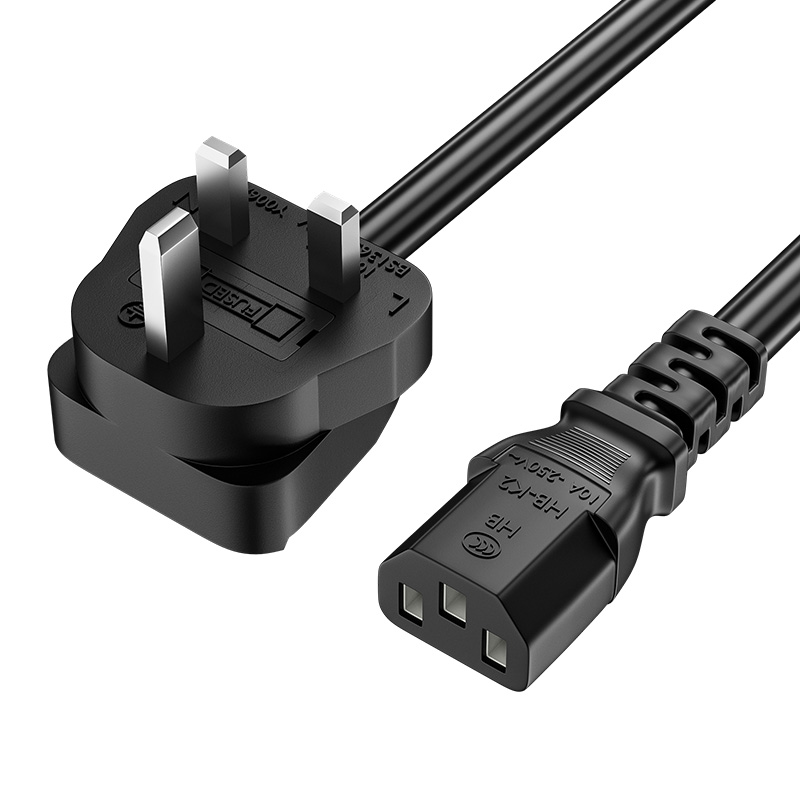 英规电源线英标bs认证英式插头三孔字尾保险丝连接线