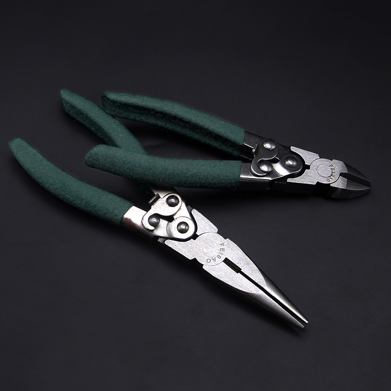 尖嘴飞豹工具五金工具防滑尖咀水口钳偏嘴钳钳斜尖嘴钳