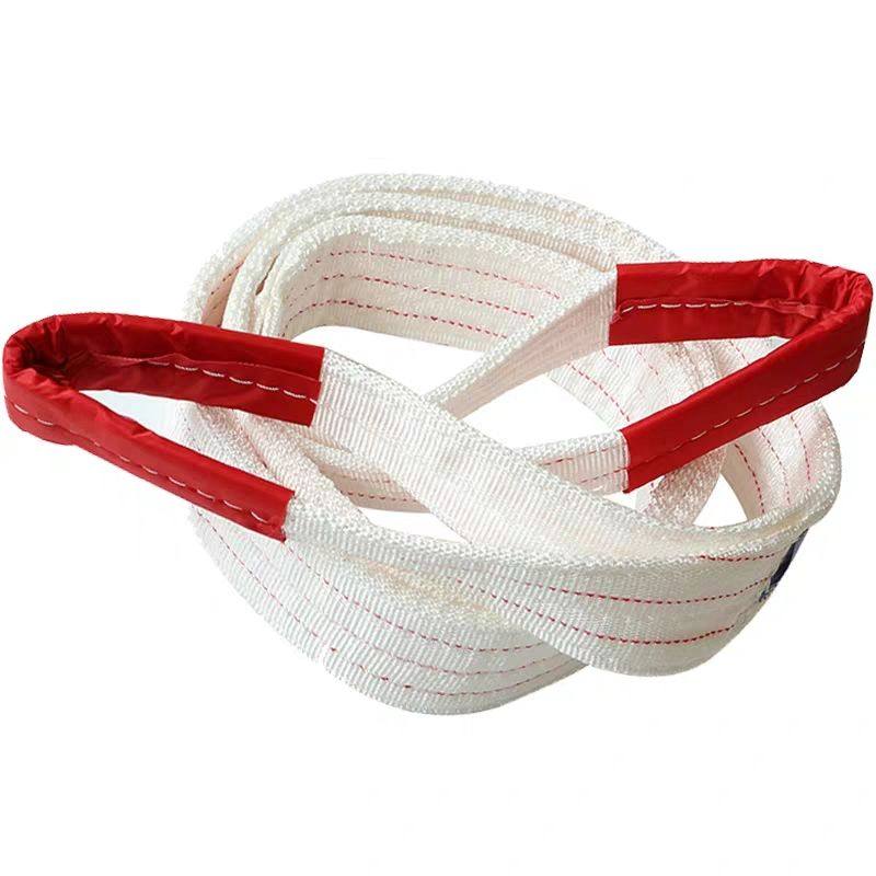吊带起重白色扁平吊装工业吊车重用2吨5吨拖车绳