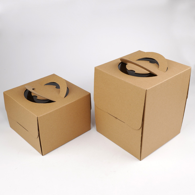 纸盒包装纸包装生日蛋糕蛋糕手提牛皮空白一体式14寸点心包装盒