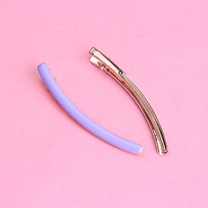 简约百搭一字夹刘海边韩版纯色滴釉马尾发夹卡扣气质甜美头饰森女