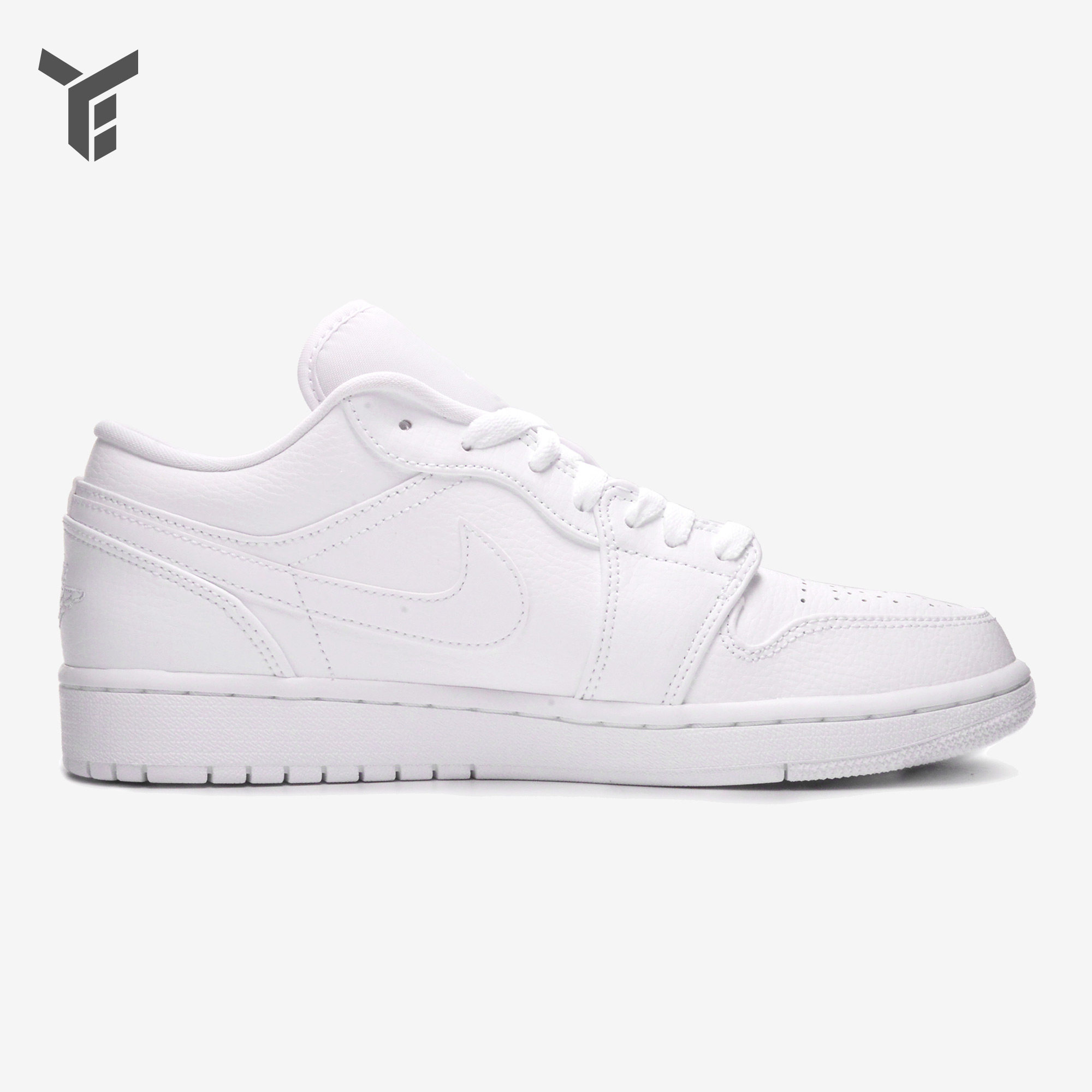 耐克男鞋air jordan 1 aj1乔1低帮纯白休闲运动篮球鞋 553558-112