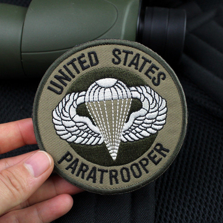 贴章军迷美国usaf伞兵刺绣臂章背包魔术战术贴章