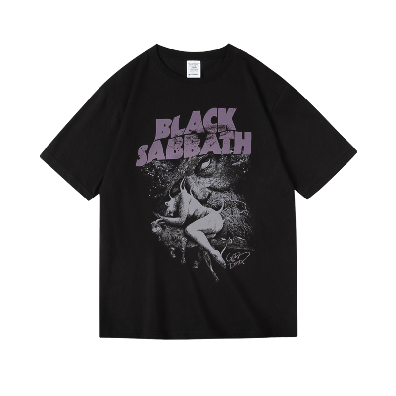 欧美潮牌blacksabbath黑色安息摇滚乐队周边衣服半袖男女t恤