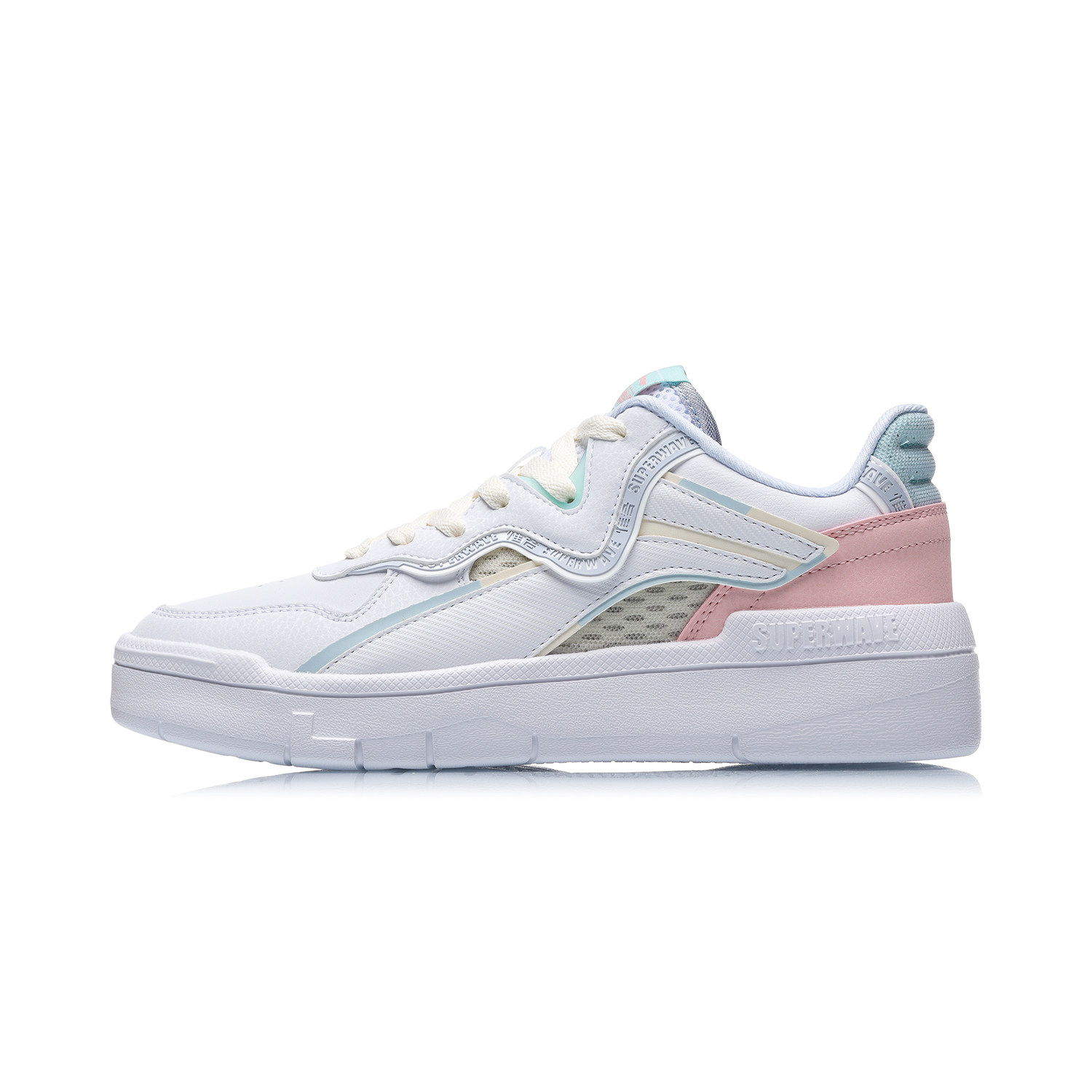 李宁休闲鞋2021新款惟吾小白鞋防滑耐磨透气板鞋运动休闲鞋