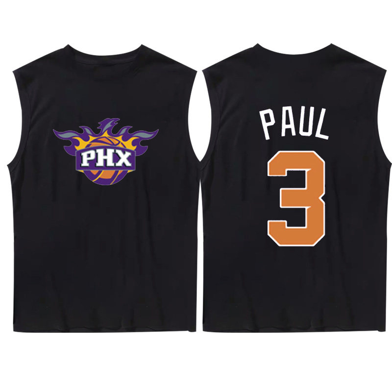 太阳队克里斯保罗3号无袖德文布克1号球衣cp3背心