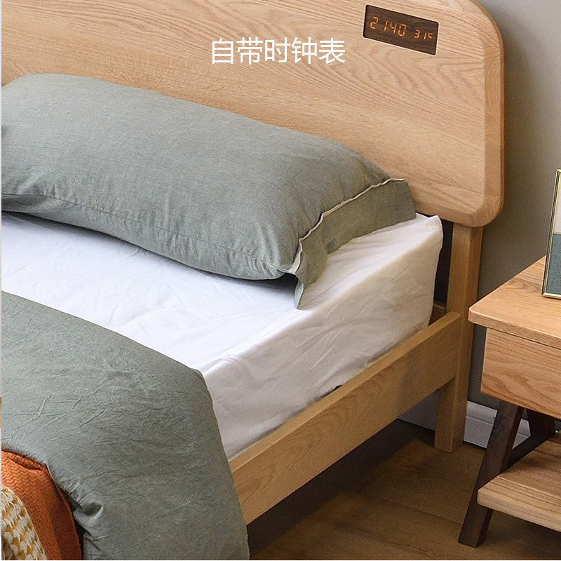 2米单人红橡小房间次卧实木床