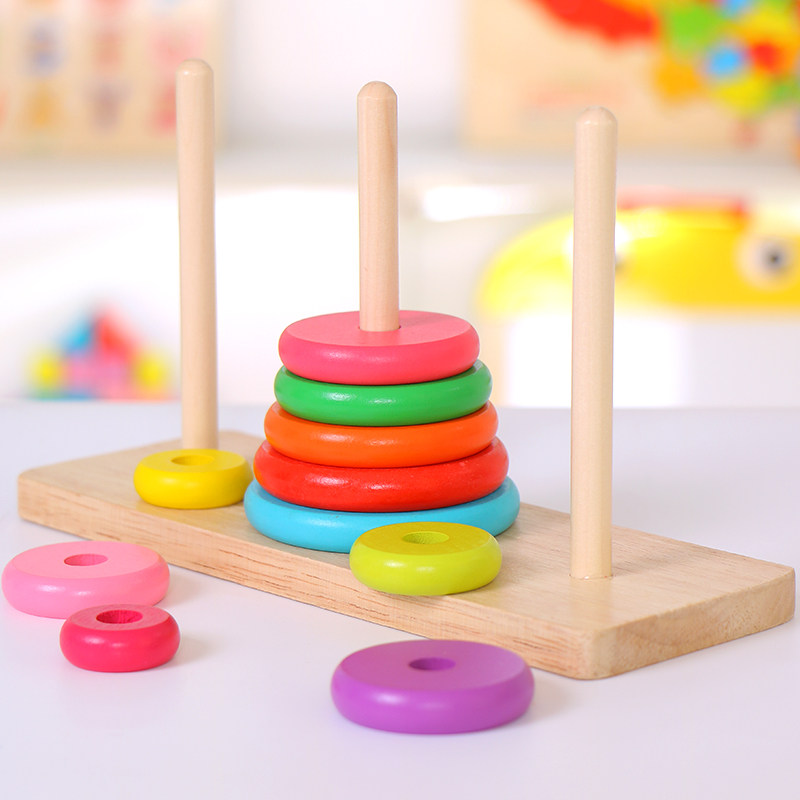 木制益智玩具成人男童智力1012岁小学生益智汉诺十层智力解题