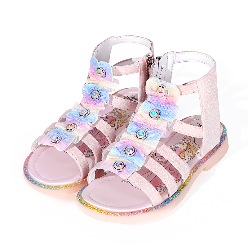 凉鞋迪士尼儿童罗马女童夏季2021新款软底防滑凉鞋