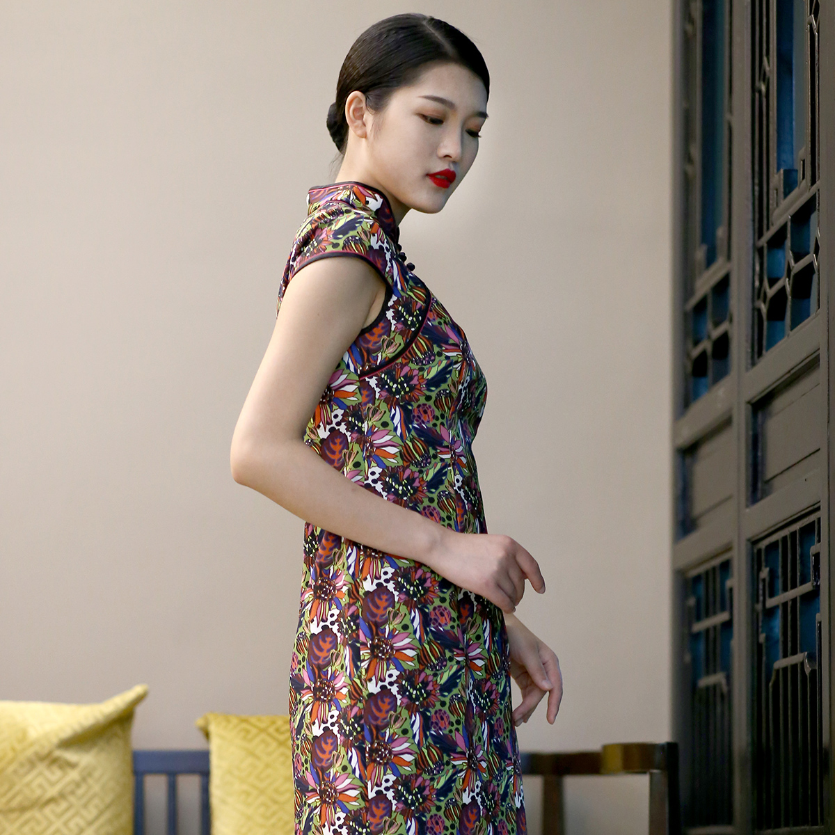 凤禧复古优雅妈妈款修身改良旗袍2020年新款高端礼服宴会连衣裙女