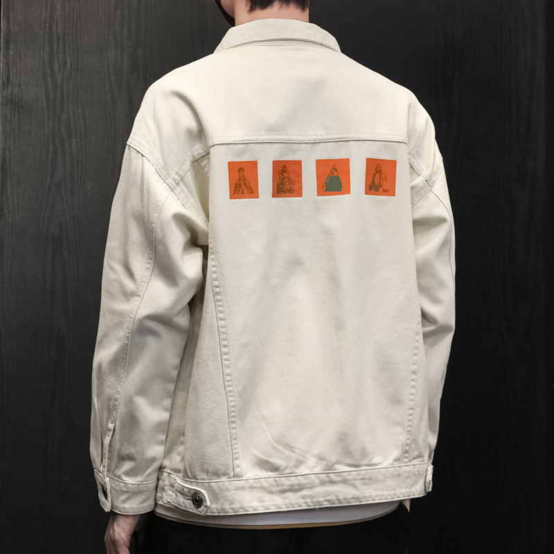 春秋牛仔外套男春季上衣设计感小众秋装潮牌休闲工装男士夹克大码