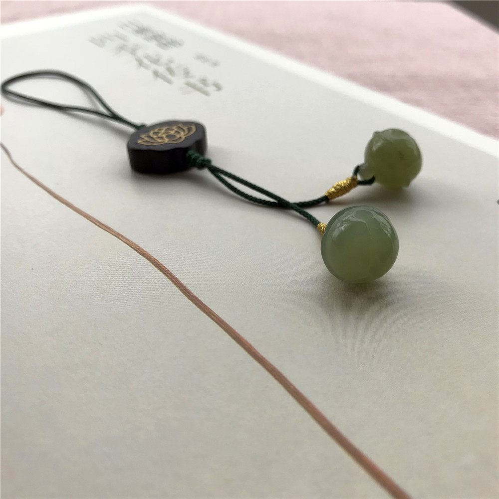 清铃和田玉小铃铛手机链手机包包配饰挂饰清新手机挂件