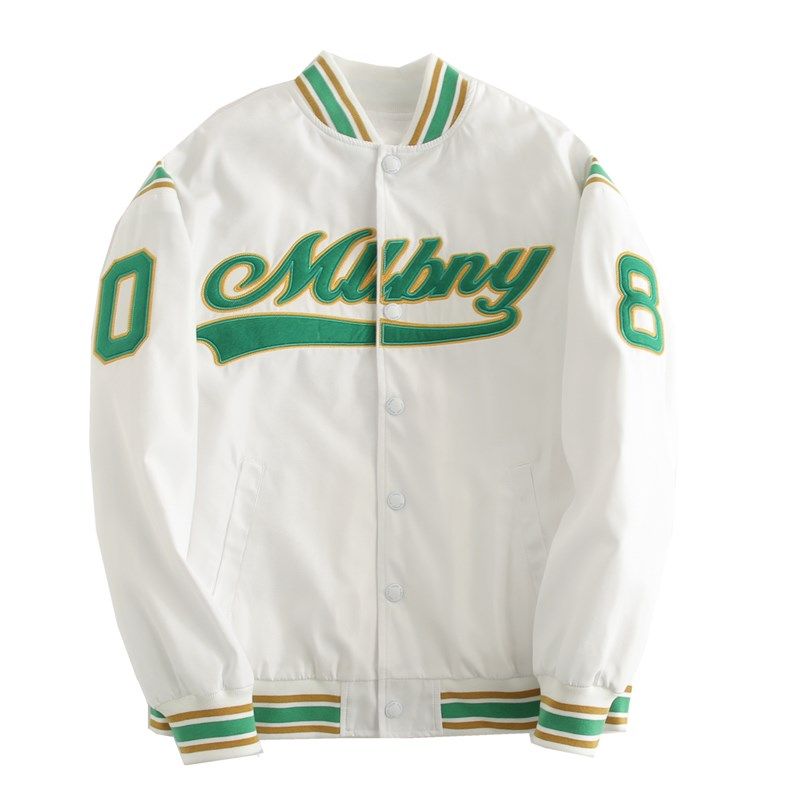 正品mlbny棒球服女春秋休闲宽松字母刺绣夹克复古港风ins潮外套男