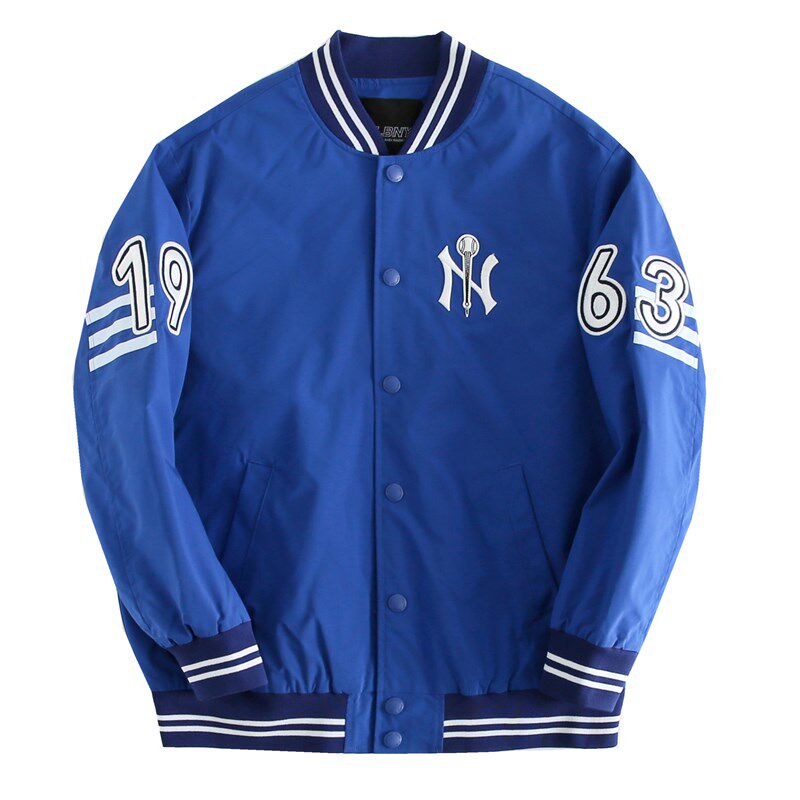 正品mlbny字母刺绣棒球服女春秋韩版宽松嘻哈风情侣装外套薄款潮