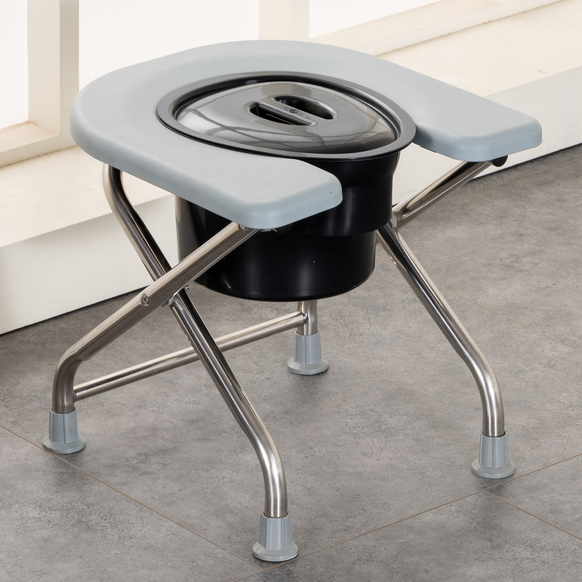 折叠老人坐便不锈钢坐厕孕妇坐便器便器座便器移动蹲便器